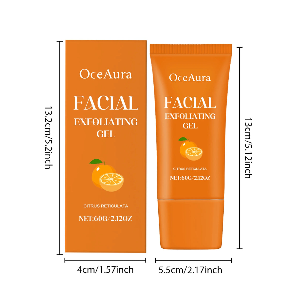 Brightening Orange Facial Exfoliating Gel for Smooth and Glowing Skin