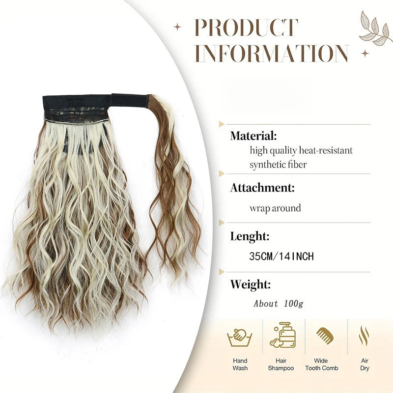 Short Curly Water Ripple Ponytail Hair Extension for Instant Volume - 2