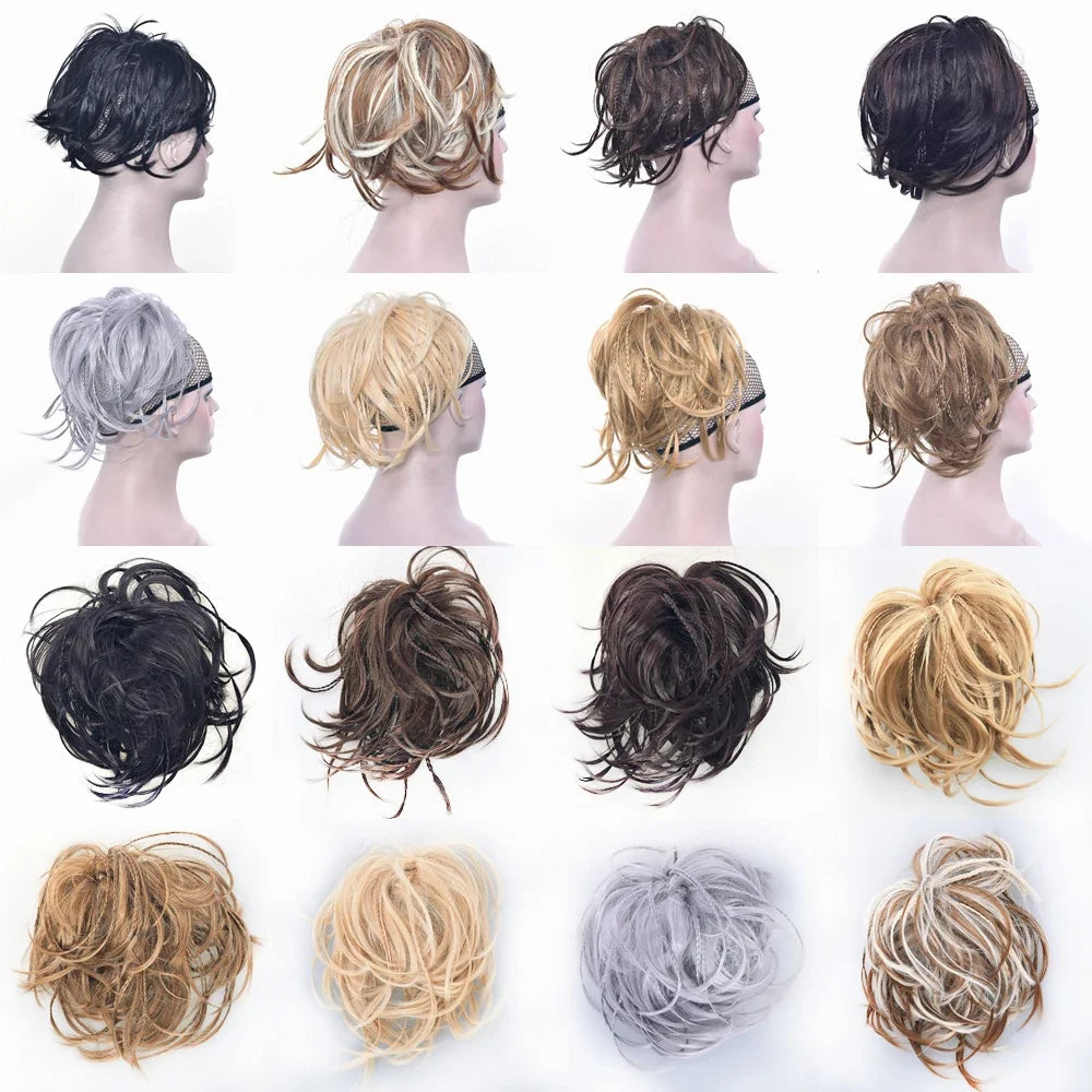 Synthetic Messy Bun Hair Scrunchie for Quick Natural Volume