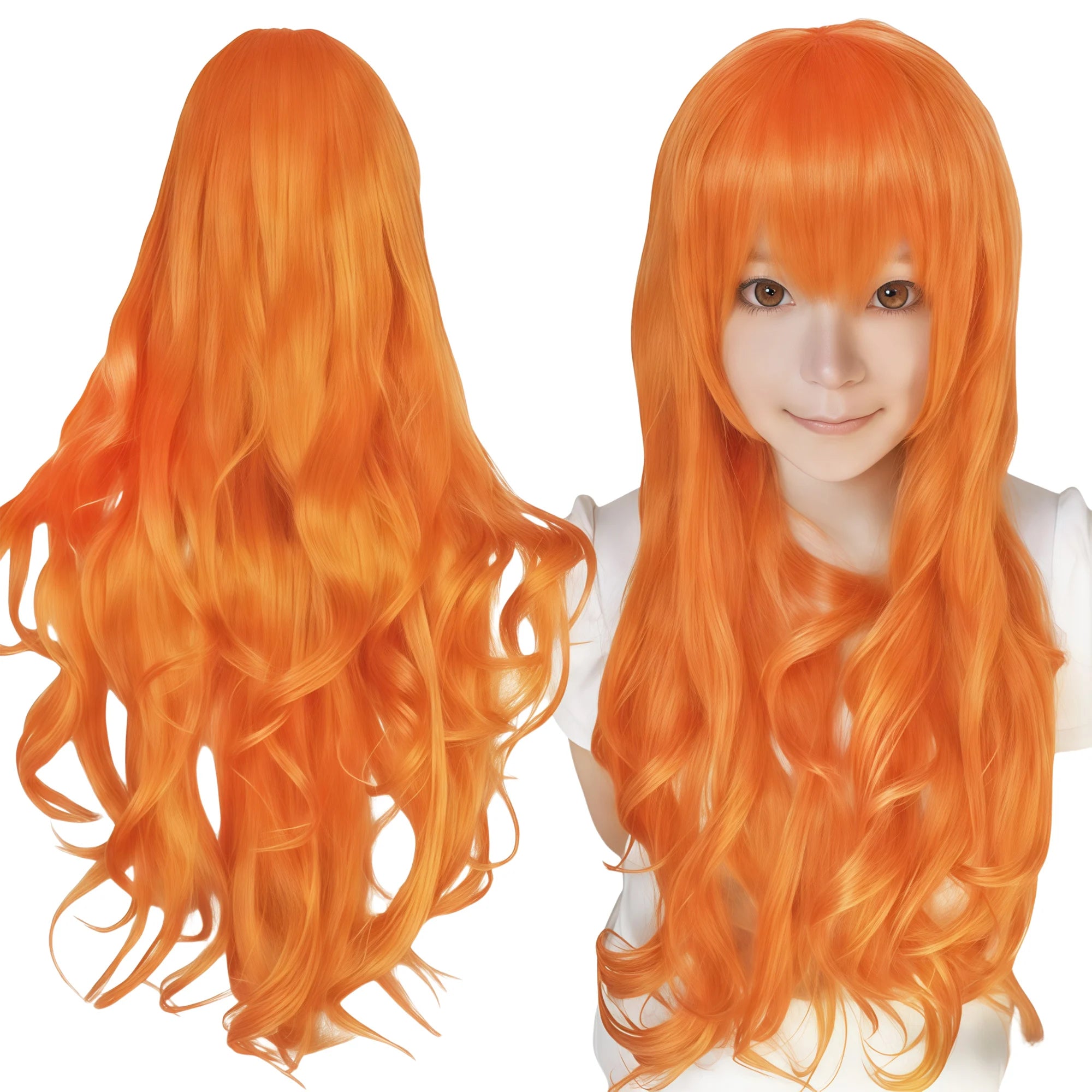 Long Curly Apple Green Cosplay Wig for Anime Costumes and Halloween - 17