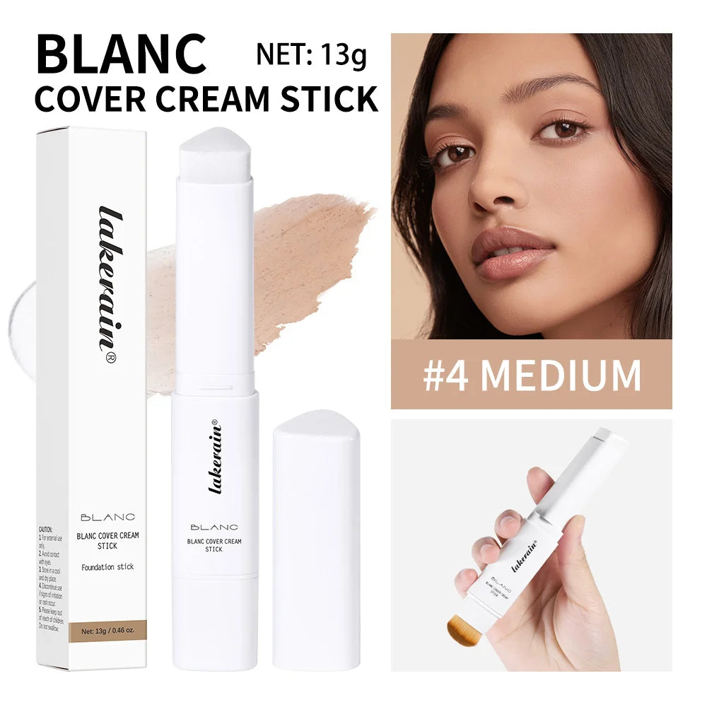 Creamy Blendable Foundation Stick with Built-in Detachable Brush