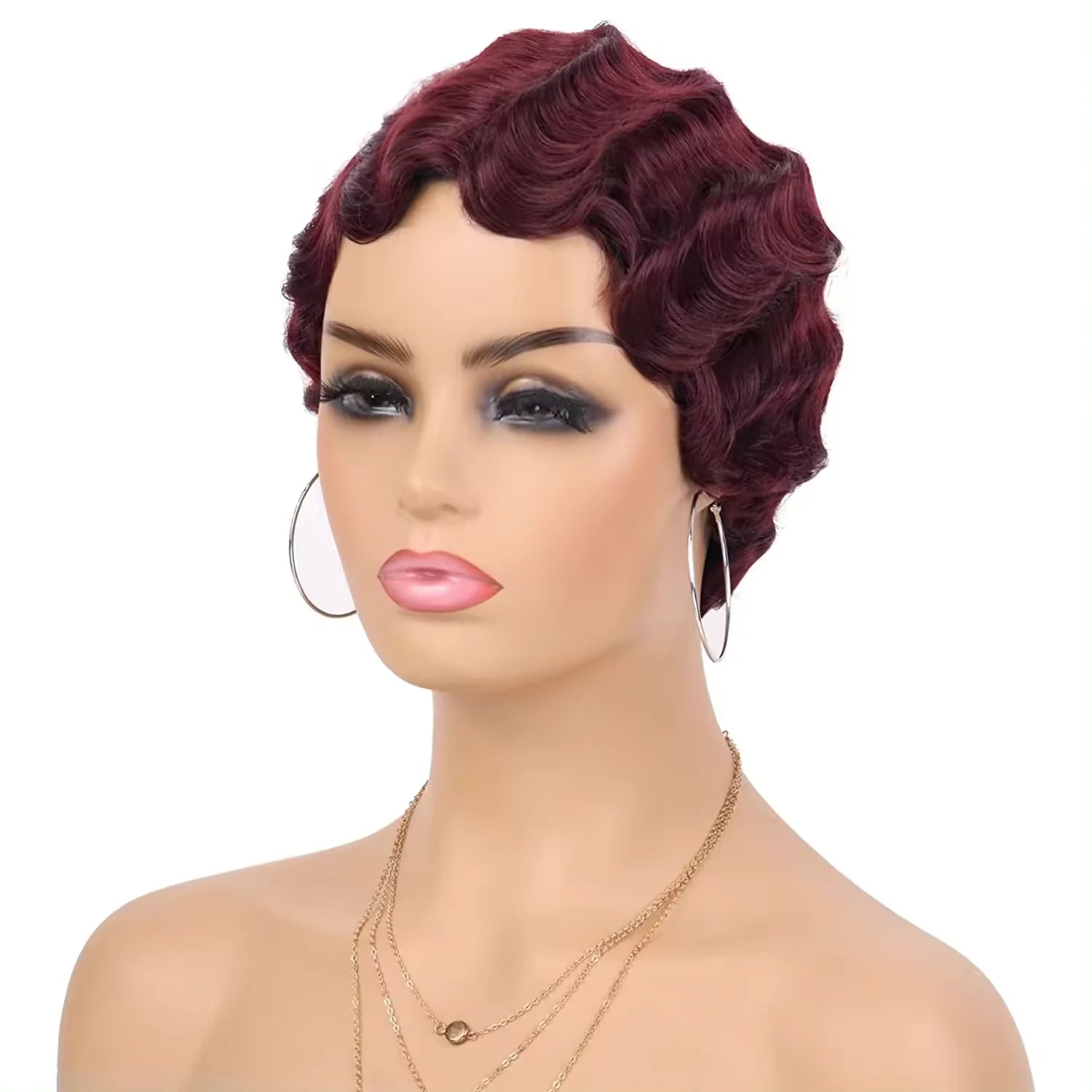 Short Finger Wave Curly Wig for Women Retro 1920s Style Party Hair - 21