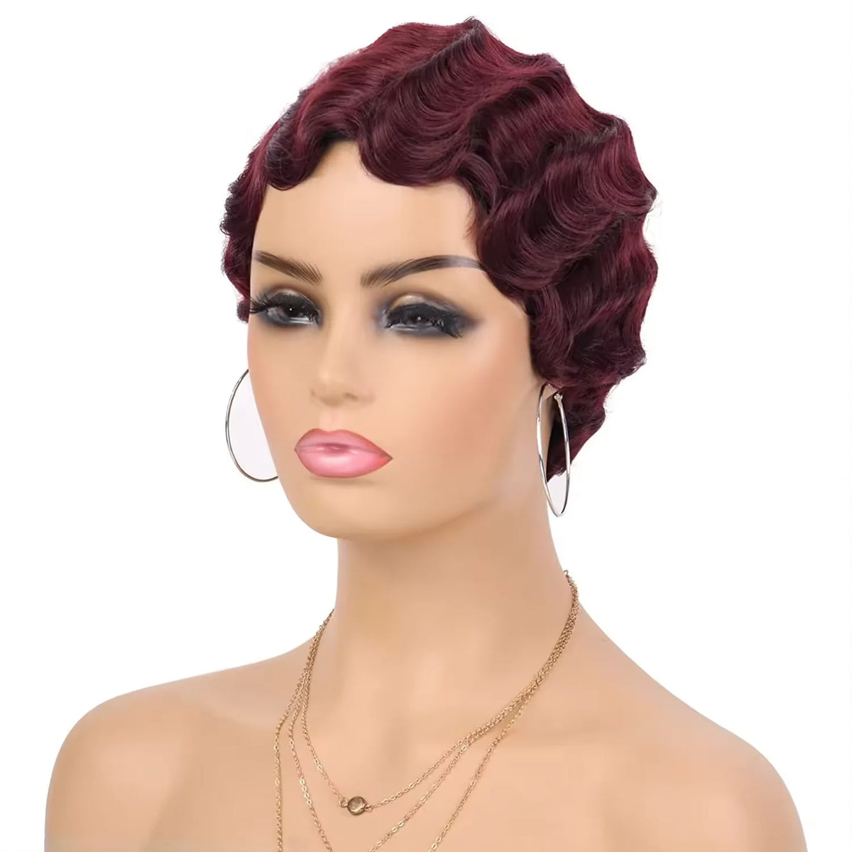 Short Finger Wave Curly Wig for Women Retro 1920s Style Party Hair