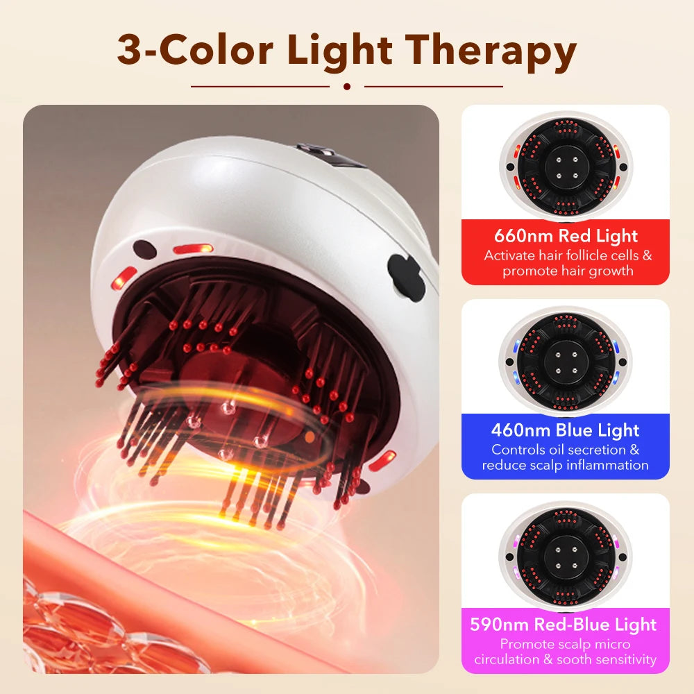 Electric Scalp Massager and Hair Oil Applicator with LED Light Therapy - 6
