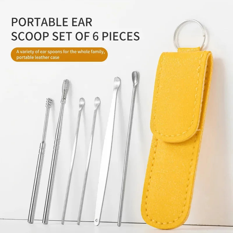Professional Stainless Steel Ear Wax Removal Cleaning Tool Kit
