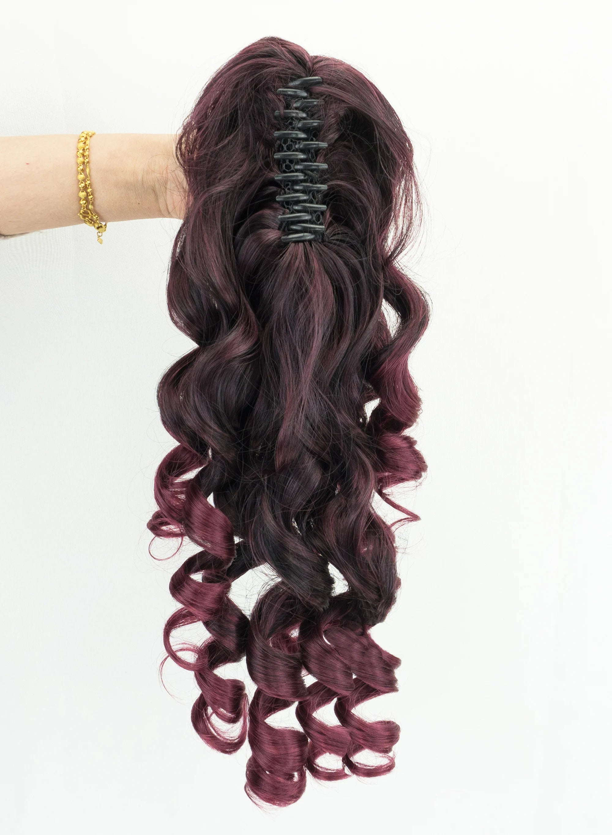 Long Curly Claw Clip Ponytail Hair Extension - 6