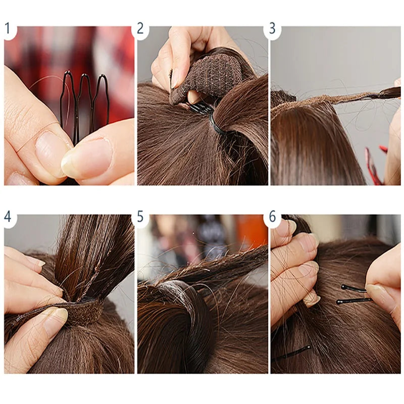 Long Straight Wrap Around Ponytail Clip-In Hair Extension for Women - 5