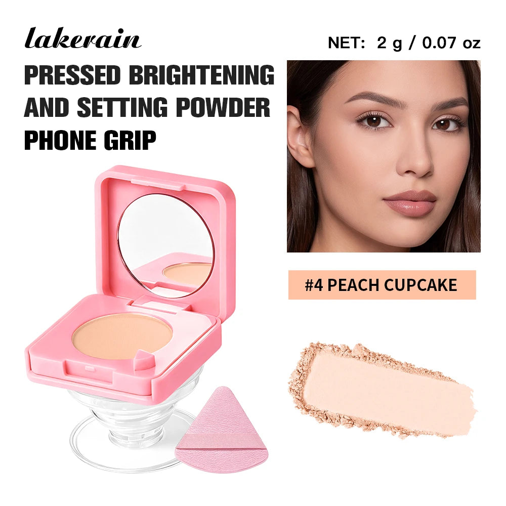 Pressed Matte Setting Powder with Integrated Phone Grip and Mirror