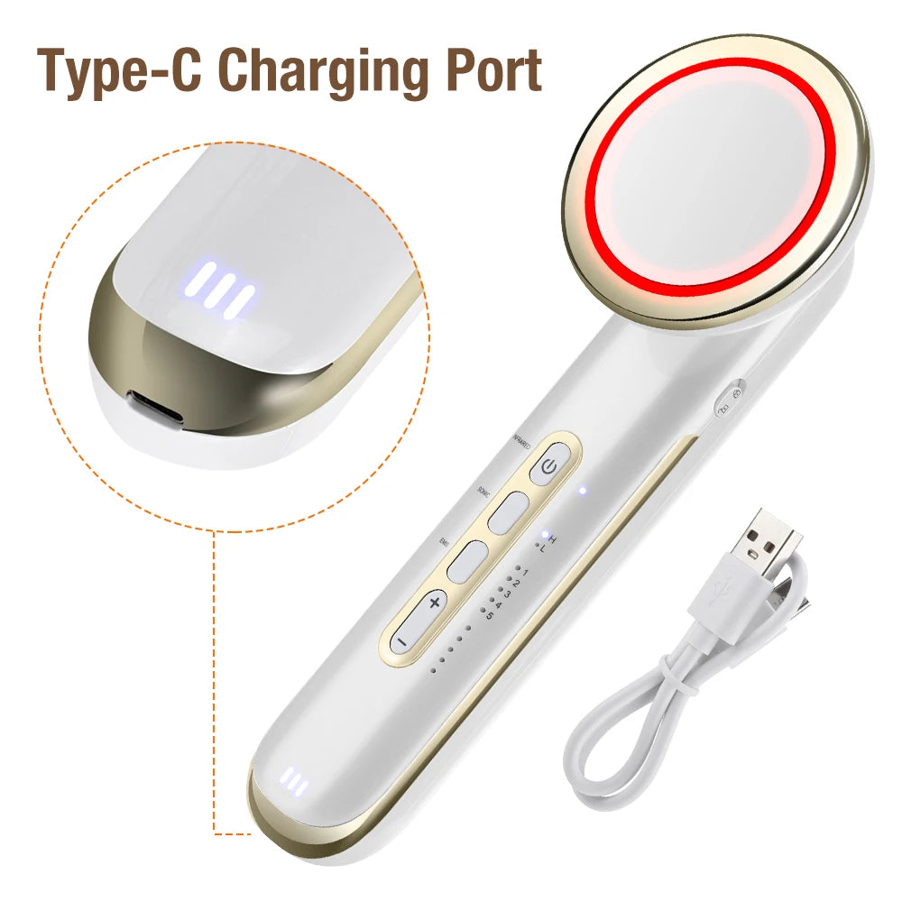 Ultrasonic EMS Body Slimming and Facial Lifting Beauty Massager Device - 9