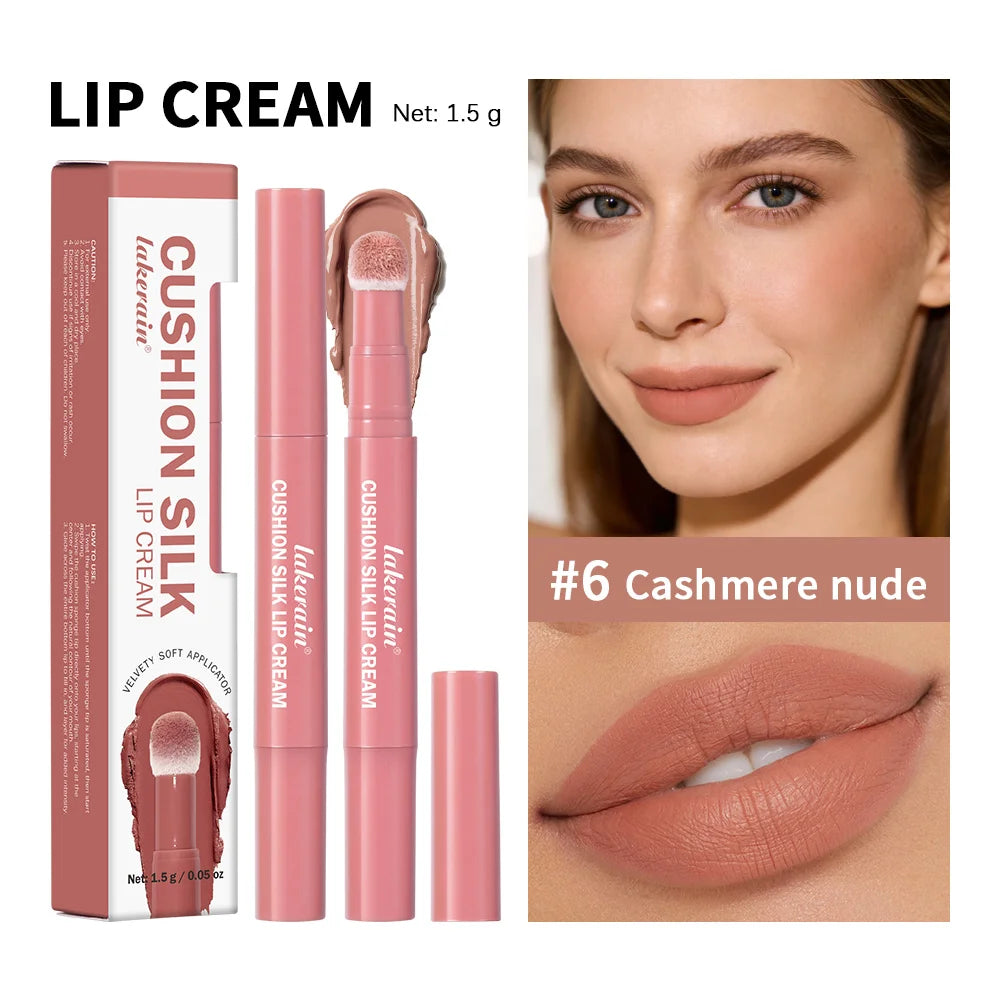 2-in-1 Air Cushion Lip Cream and Blush for Long-Lasting Matte Makeup - 24