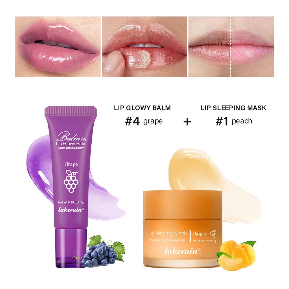 Hydrating Lip Repair Balm and Overnight Recovery Sleeping Mask Set