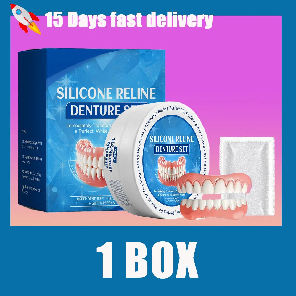 Temporary Silicone Snap-On Smile Denture Set for Instant Whitening - 8