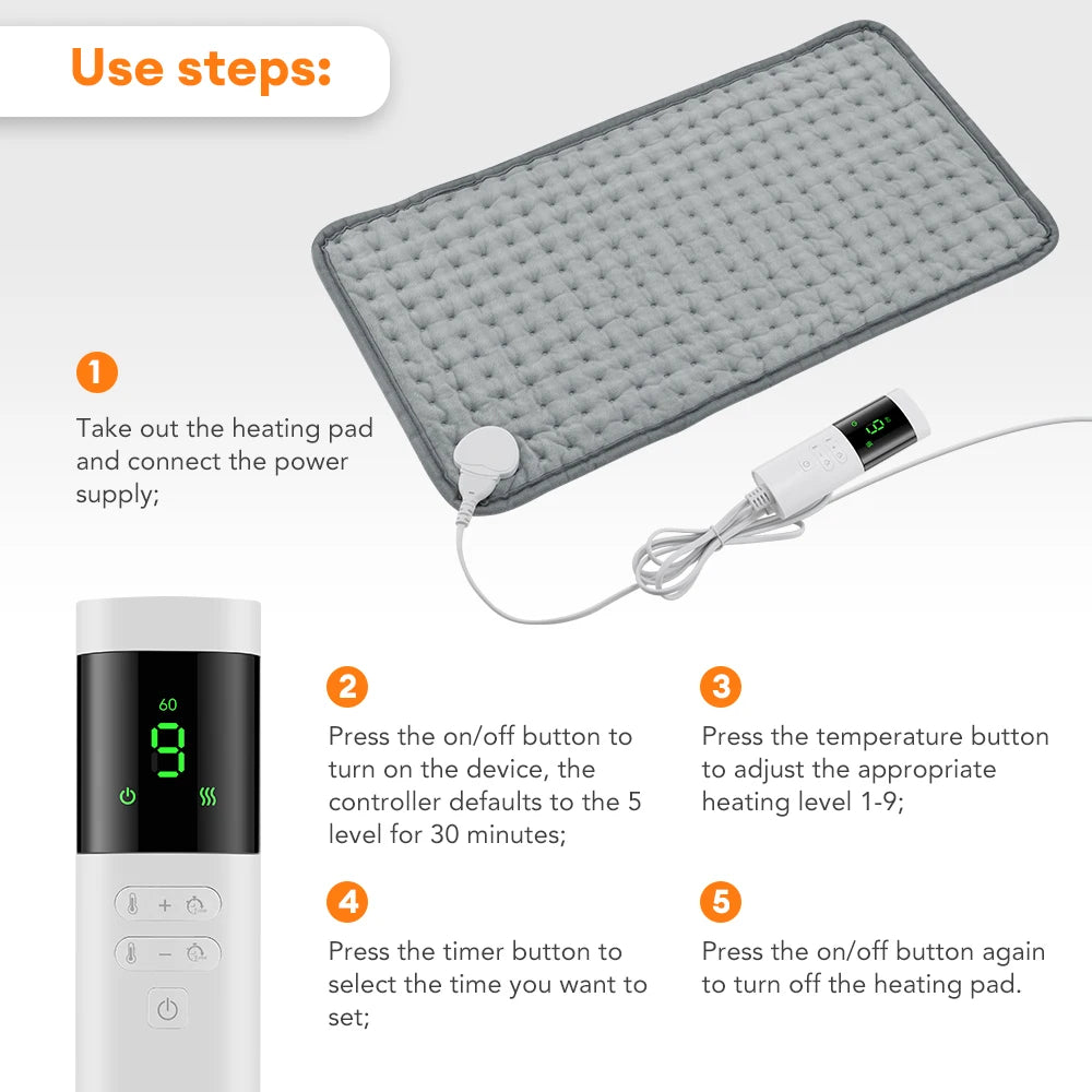 Electric Heating Pad for Muscle Pain Relief and Relaxation - 8