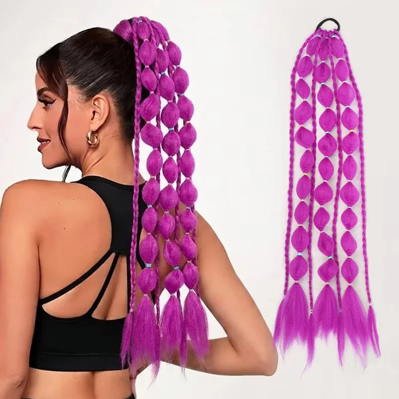 Ombre Bubble Braid Ponytail Extension for Girls - 10