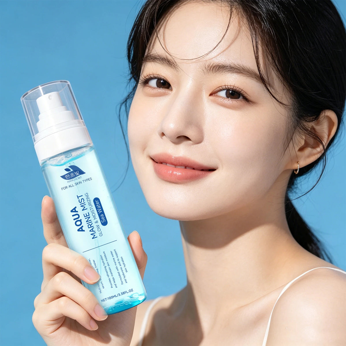 Sea Water and Hyaluronic Acid Hydrating Facial Mist for Glowing Skin