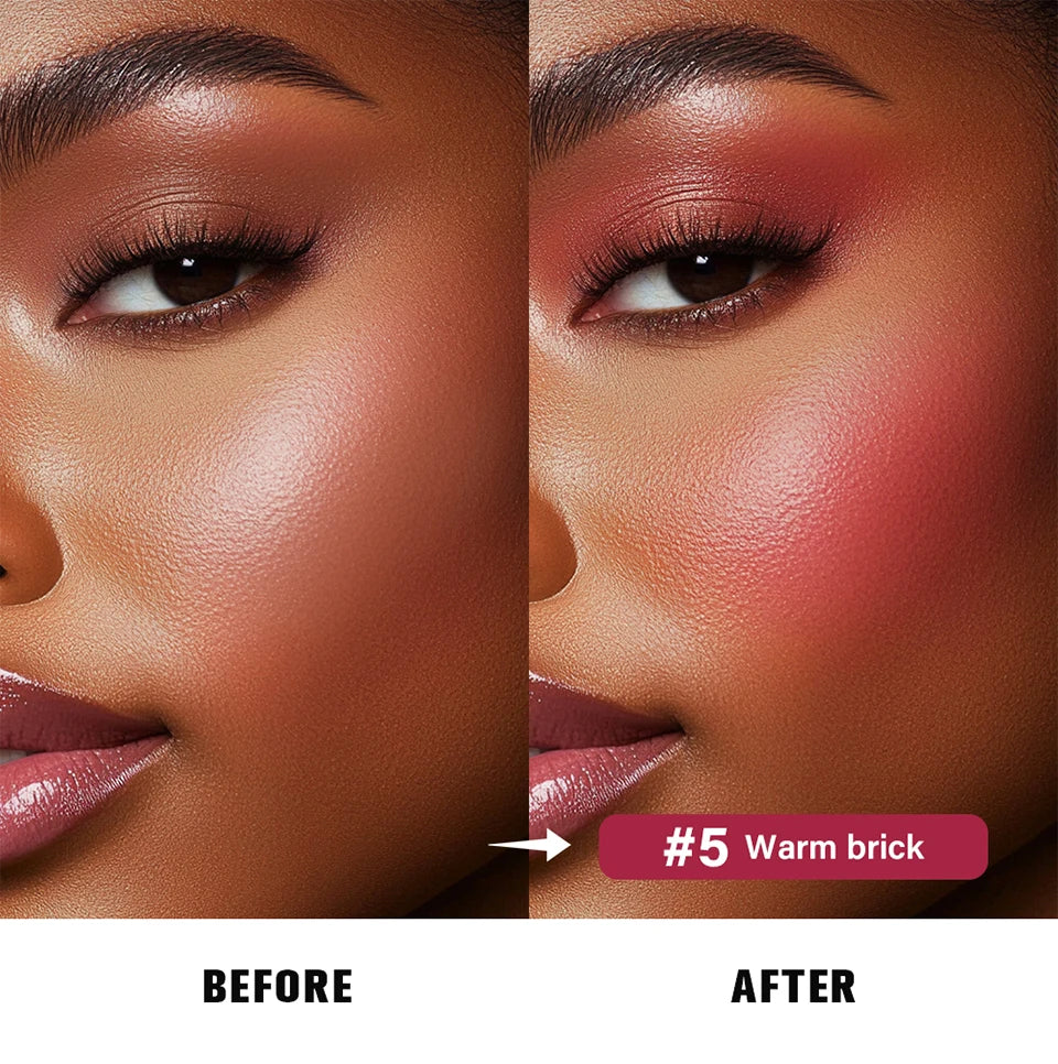 Liquid Blush Stick with Sponge Tip for Natural Matte Cheek Makeup - 11