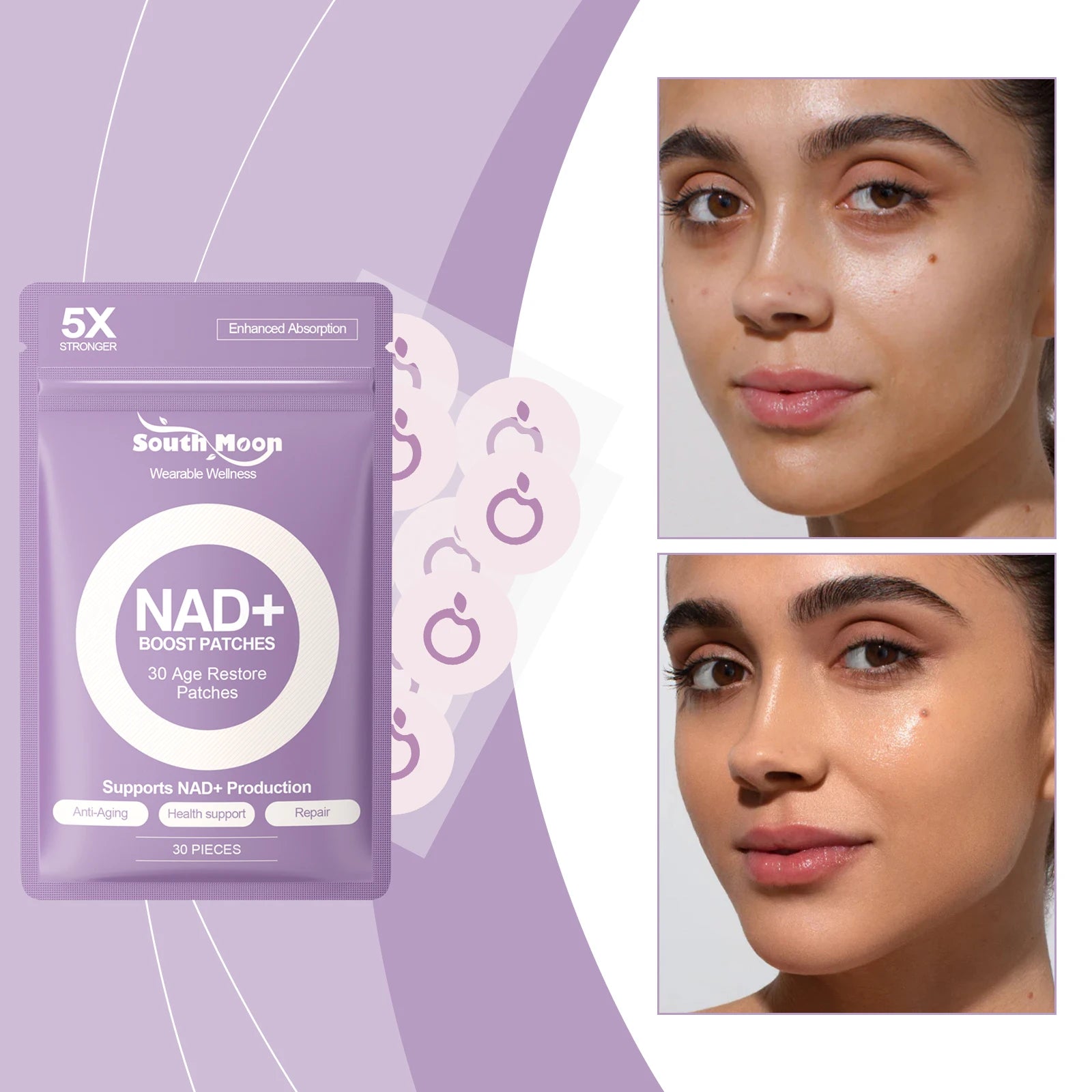 NAD+ Boost Age Restore Patches for Daily Health and Wellness Support - 3
