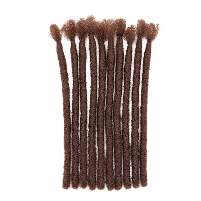 8-Inch Handmade Synthetic Dreadlock Extensions for Men and Women