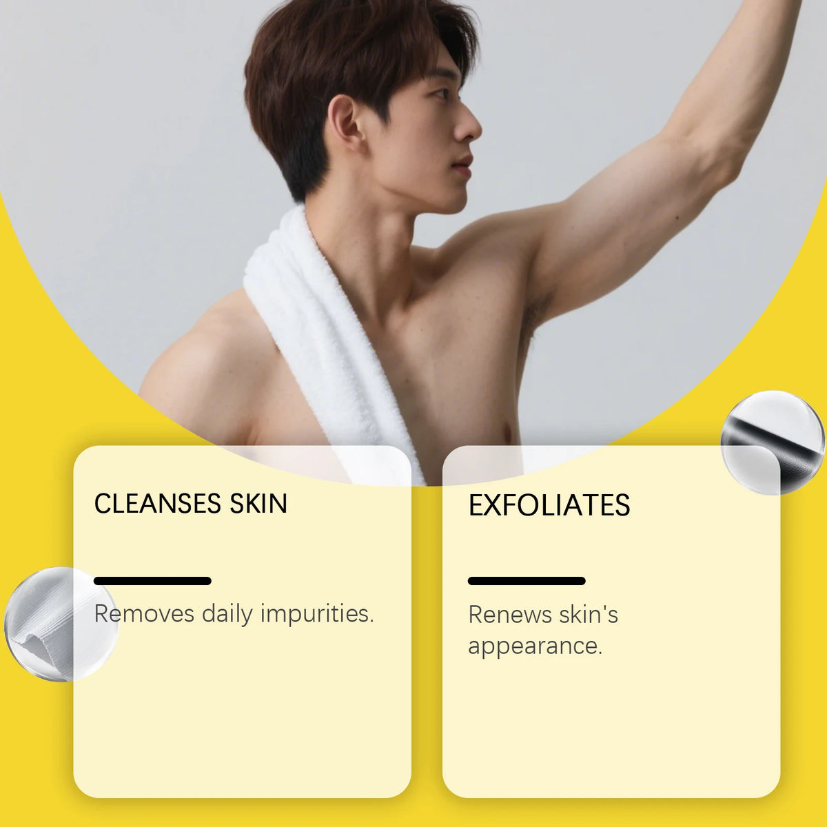 Exfoliating Lemongrass Bath Sponge for Daily Body Cleansing and Skin Care