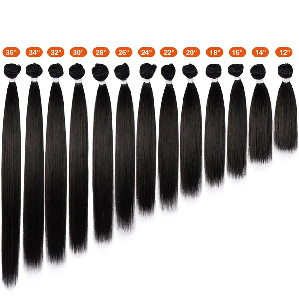 30-Inch Long Straight Synthetic Hair Extensions for Full Volume - 7