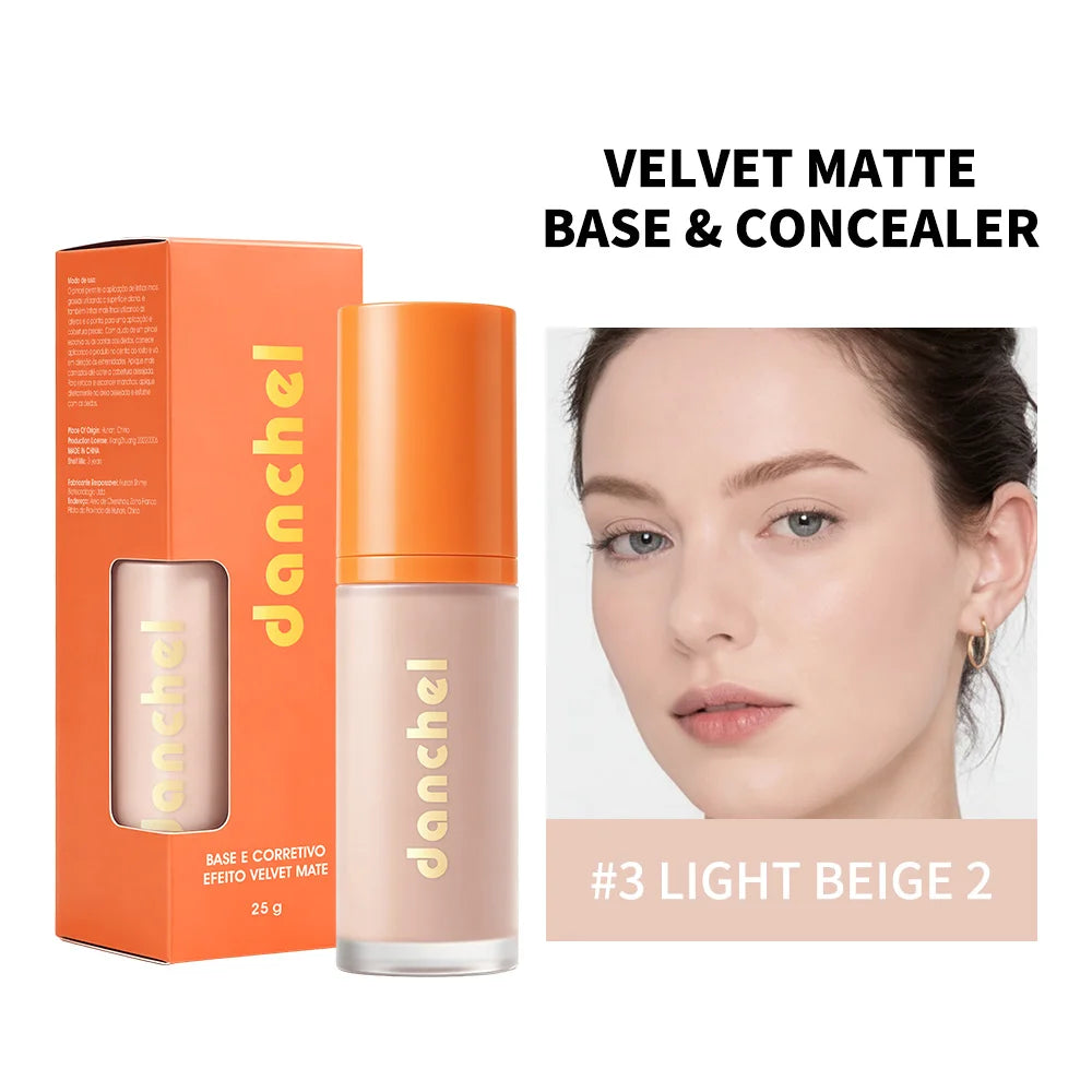 2-in-1 Liquid Foundation and Concealer for Flawless Velvet Matte Finish