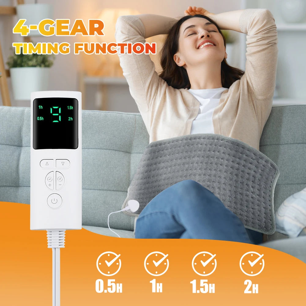Electric Heating Pad for Back Neck and Shoulder Pain Relief