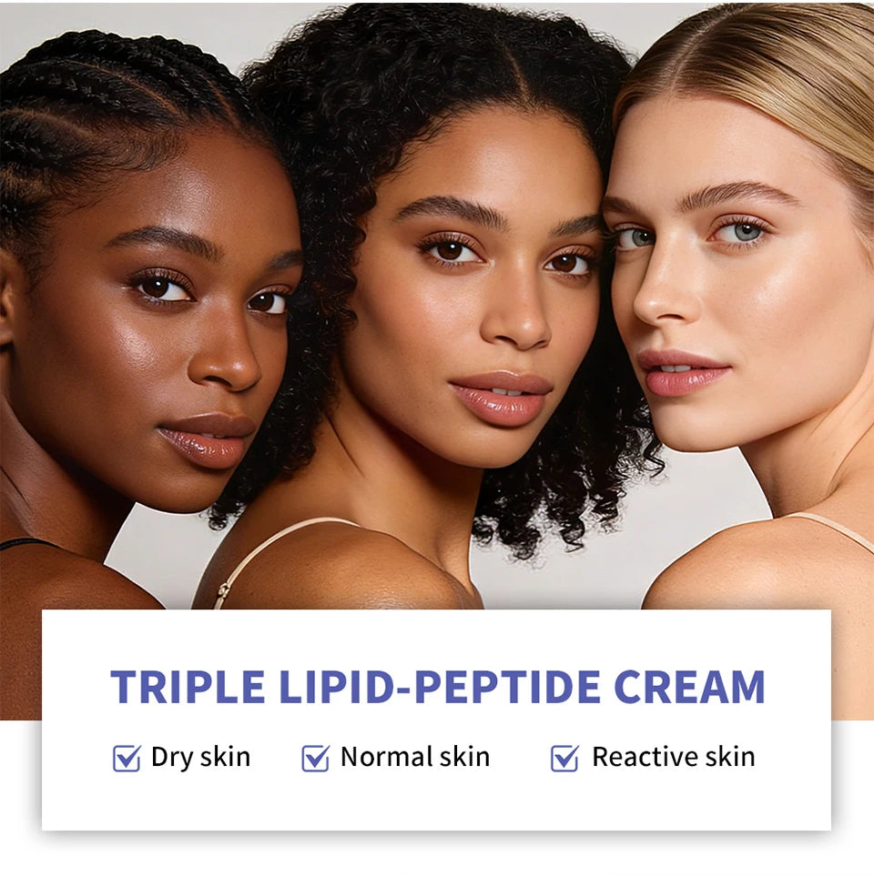 Triple Lipid Peptide Moisturizing Face Cream for Dry and Sensitive Skin