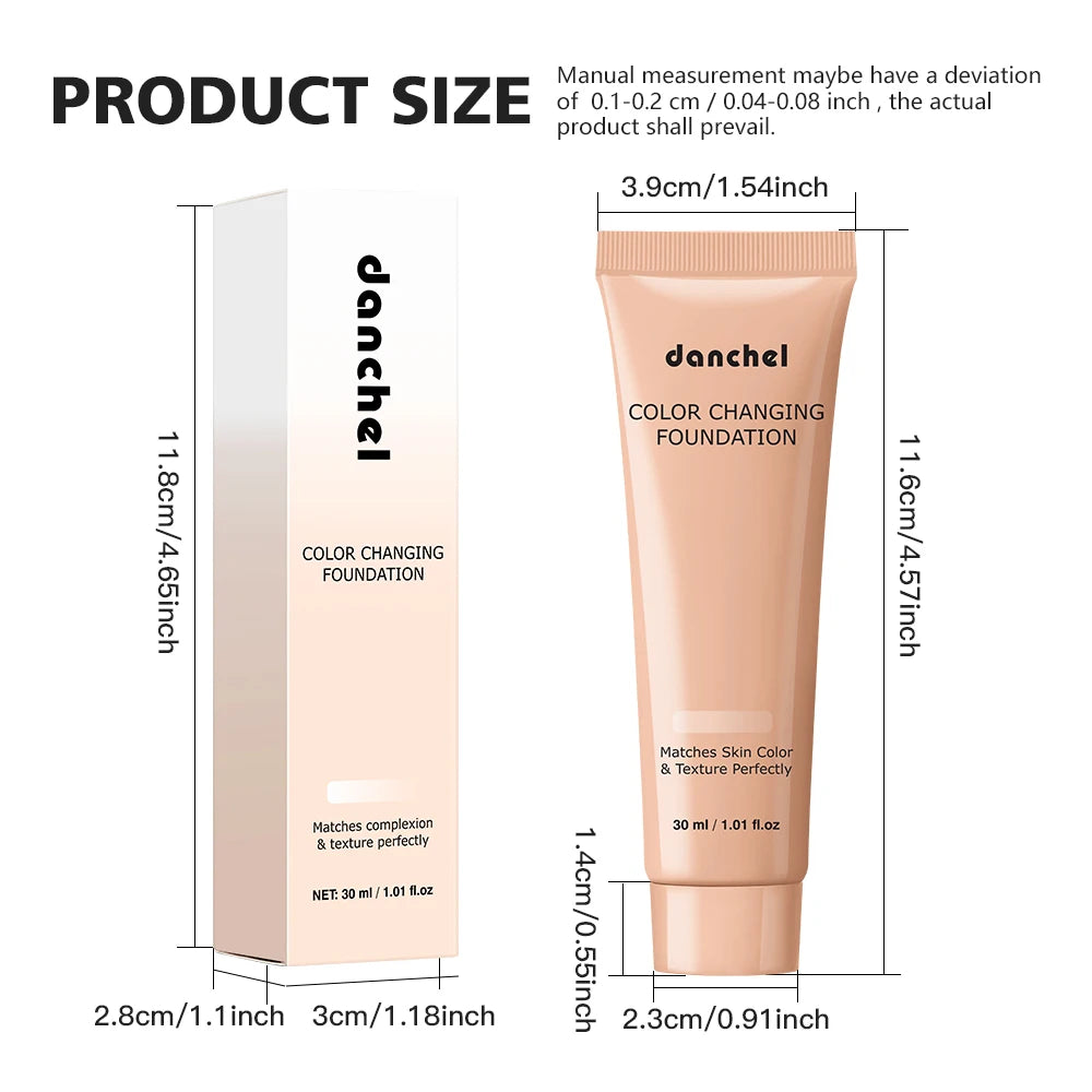 Color-Changing Liquid Foundation for Flawless Even Skin Tone Coverage - 19
