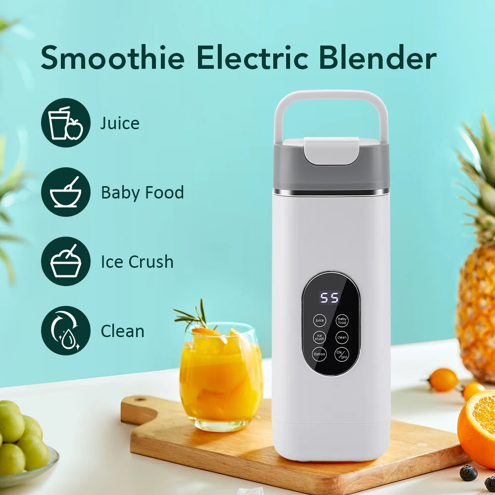Portable 12-Blade Electric Juicer Cup with Digital Display