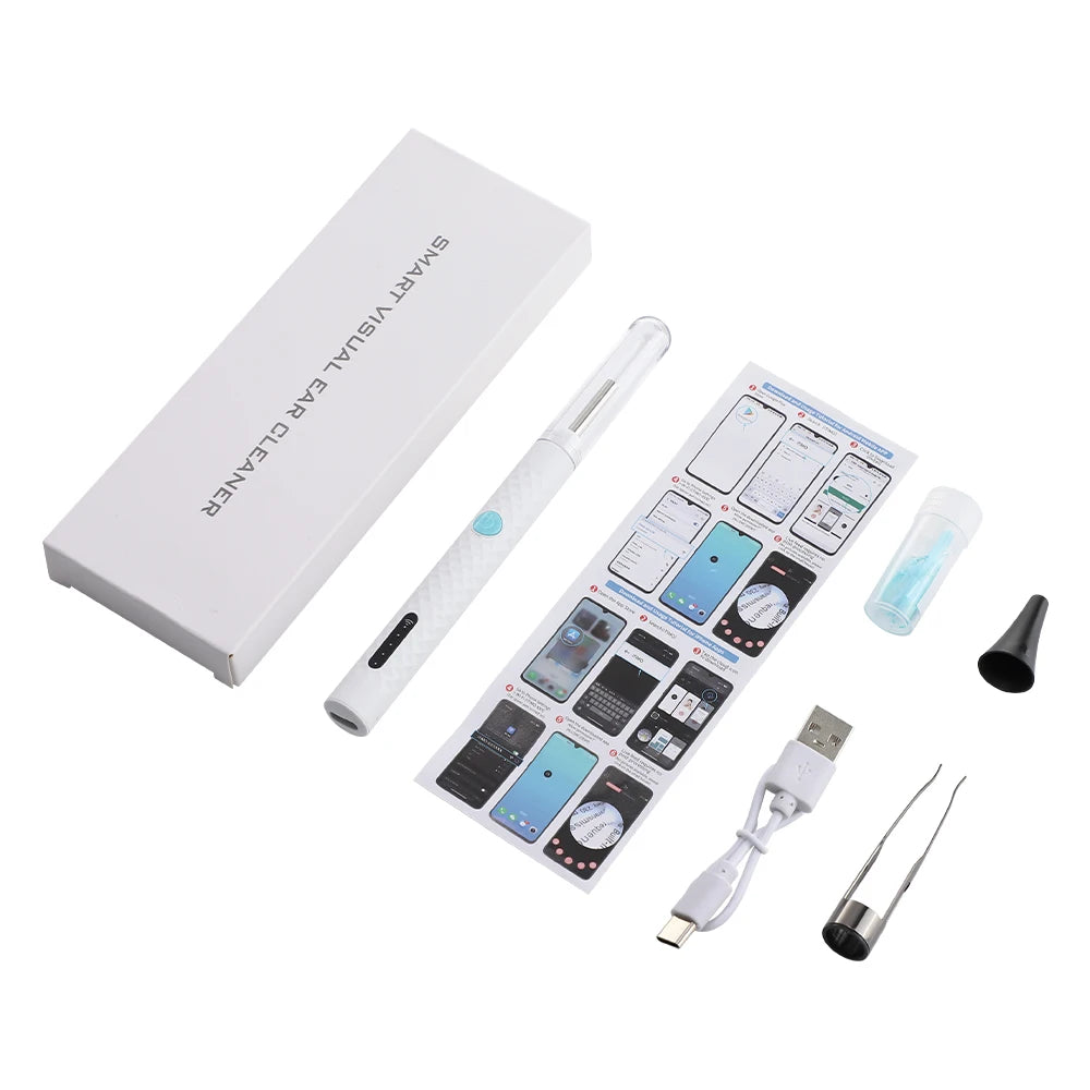 Smart Visual Ear Wax Removal Tool with HD Camera and Tweezers - 17