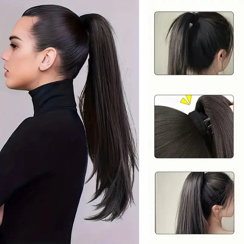 Synthetic Claw Clip Ponytail Hair Extension - 5