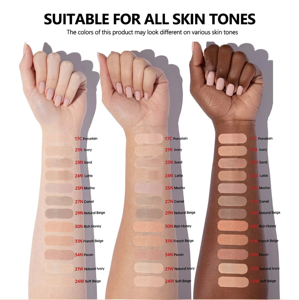 Waterproof Sunscreen Cushion Foundation for Flawless Semi-Matte Coverage - 12