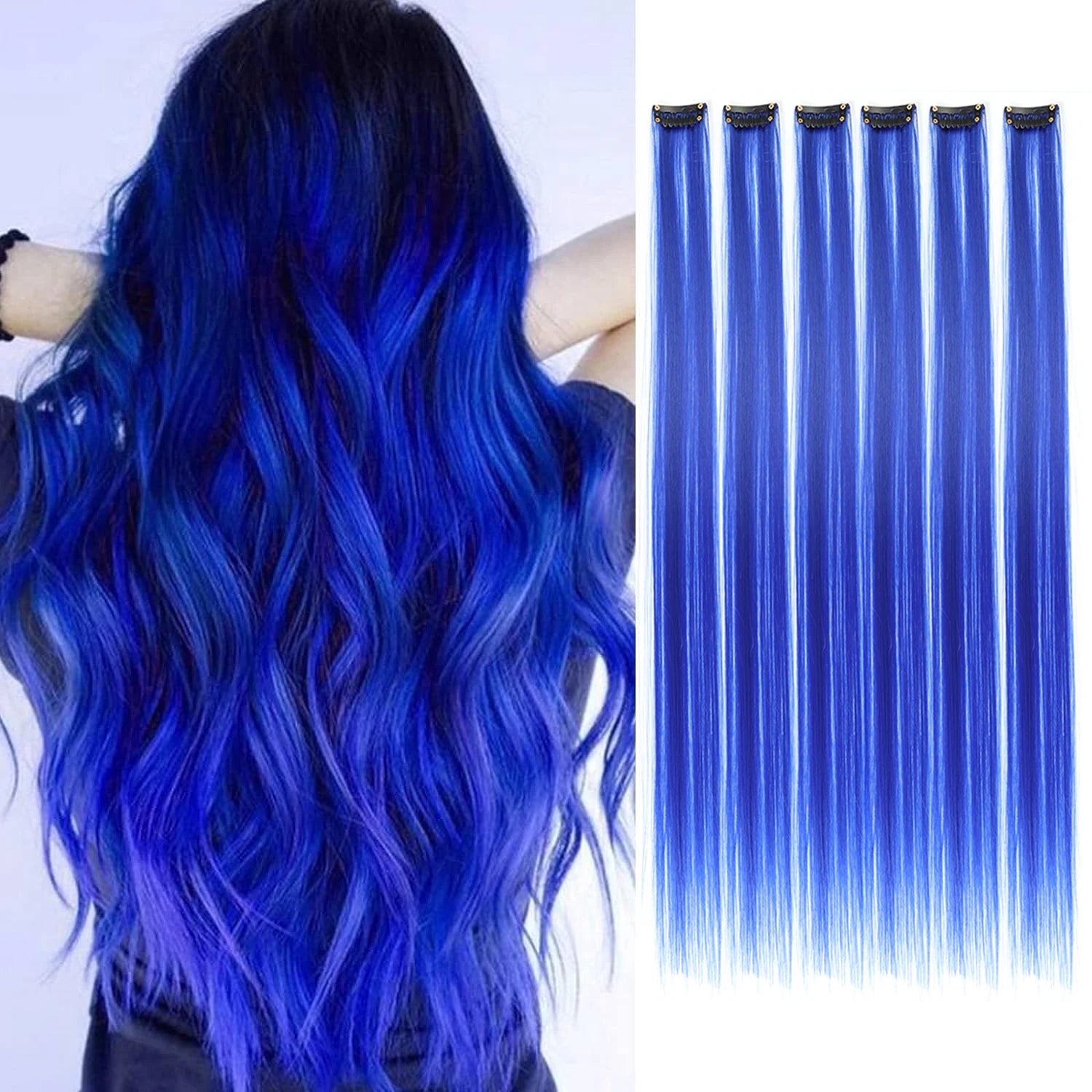 22-Inch Colored Clip-In Hair Extension Highlights - 25