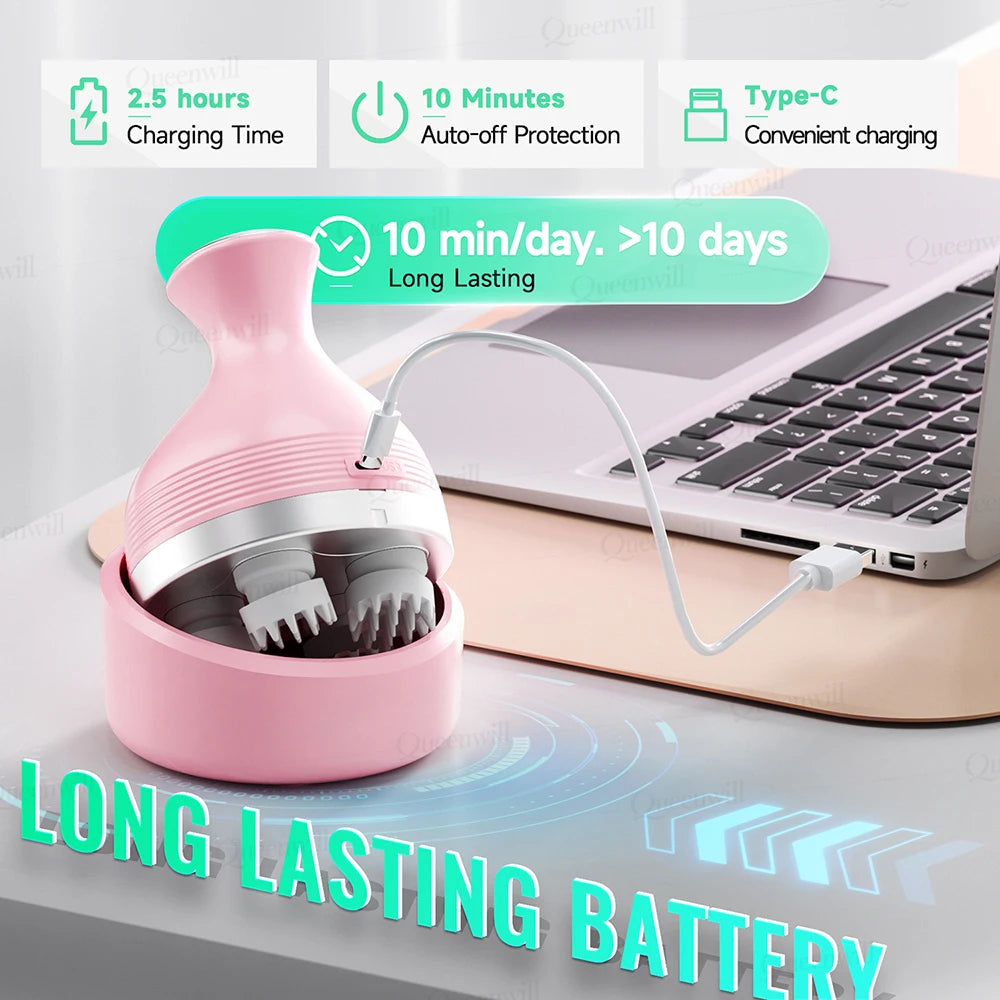 Portable Oral Irrigator and Electric Scalp Massager Set - 34