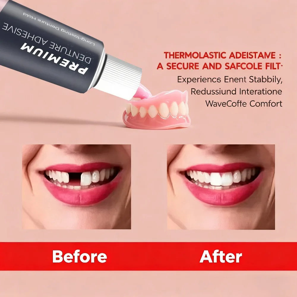 Waterproof Zinc-Free Denture Adhesive for All-Day Strong Grip - 2