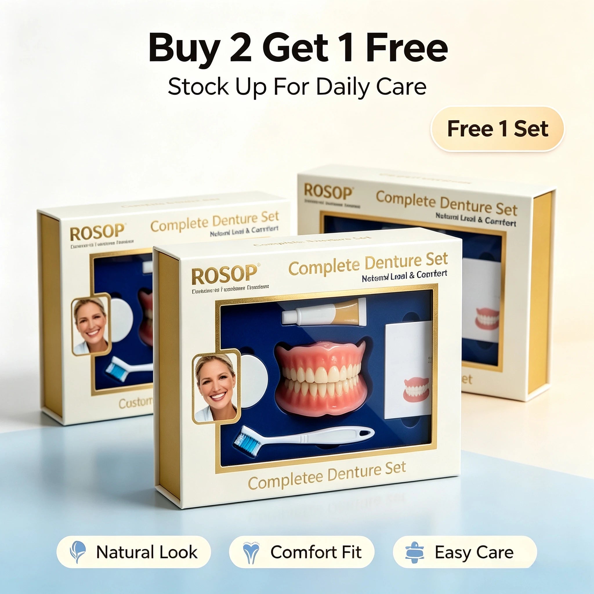 Custom Silicone Cosmetic Denture Set for Natural Smile Transformation - 15