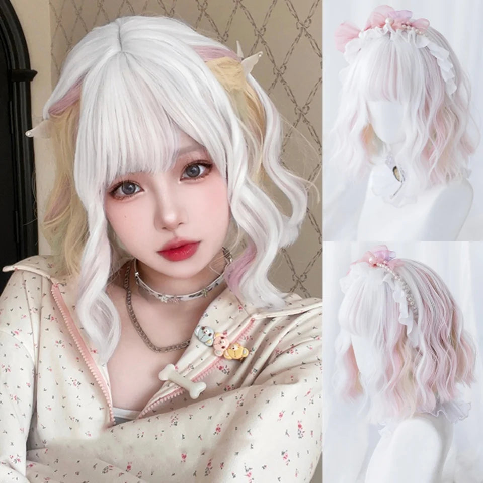 Short Natural Wave Cosplay Wig for Daily Wear