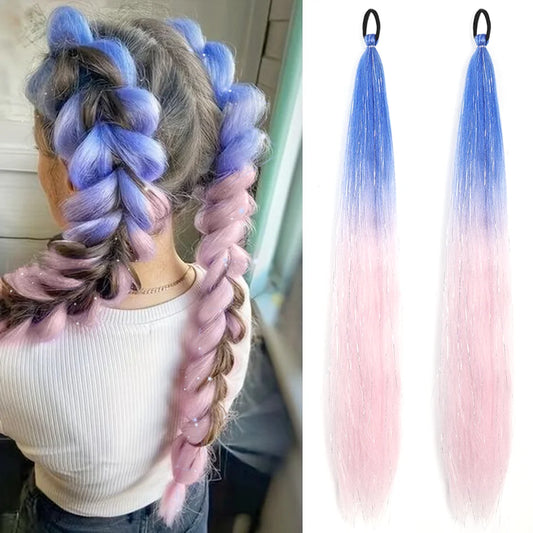 26-Inch Synthetic Hair Extensions for Festivals and Cosplay