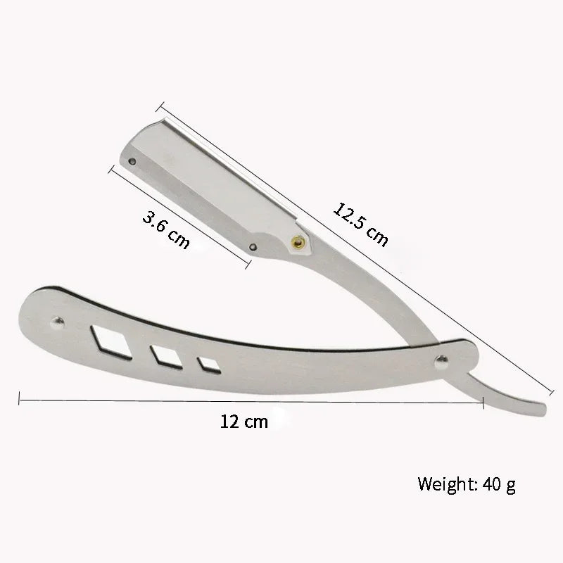 Professional Stainless Steel Folding Straight Razor for Smooth Shaving - 6
