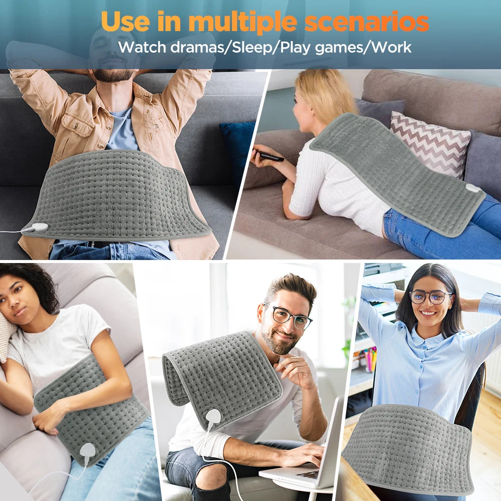 Electric Heating Pad for Muscle Pain Relief and Full Body Warming