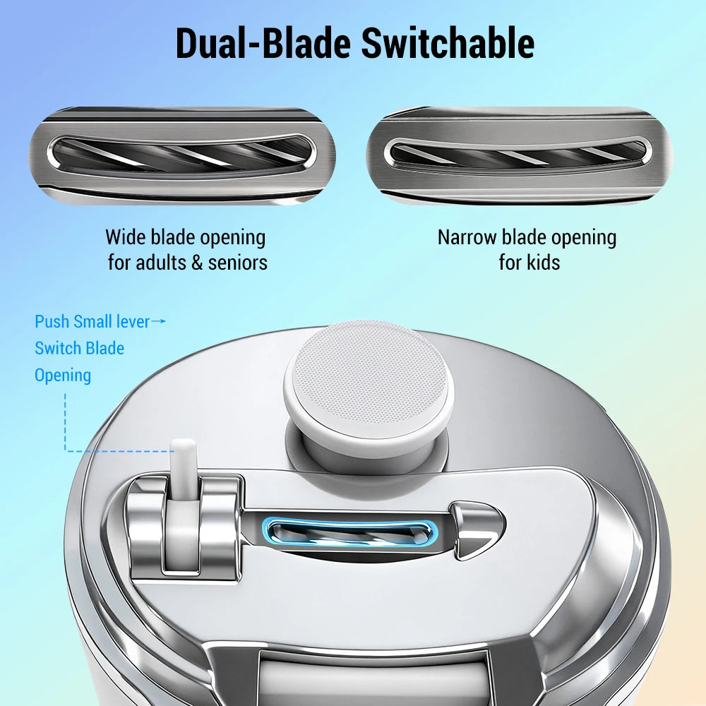 Automatic Electric Nail Clipper with LED Magnifier for Seniors and Adults - 4