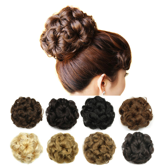 Curly Messy Hair Bun Scrunchie for Instant Volume