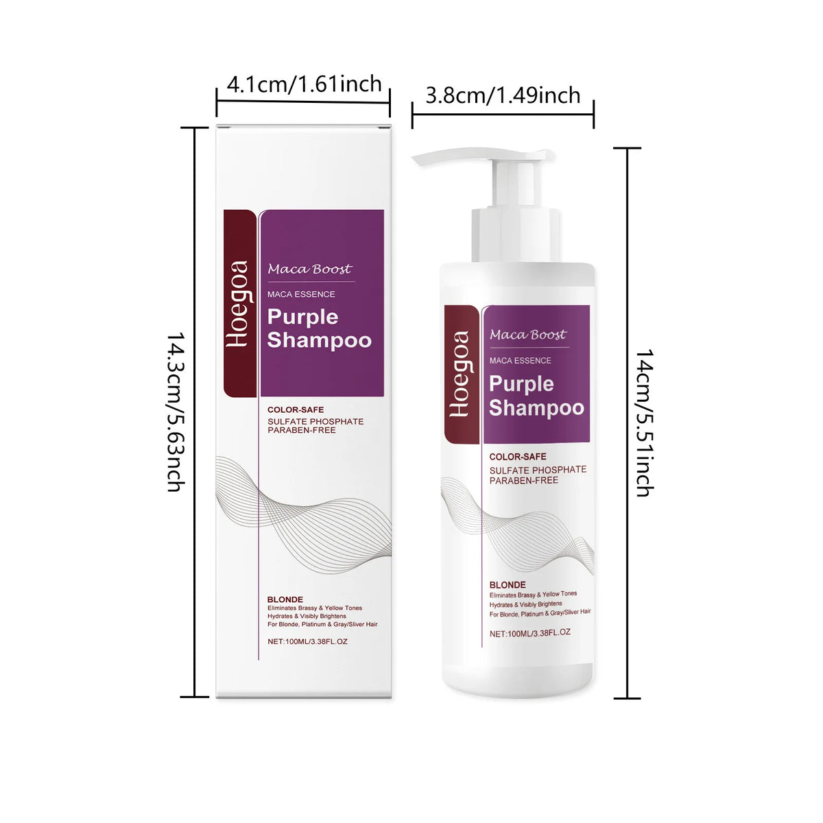 Purple Hair Mask and Shampoo Set for Blonde Hair Color Protection