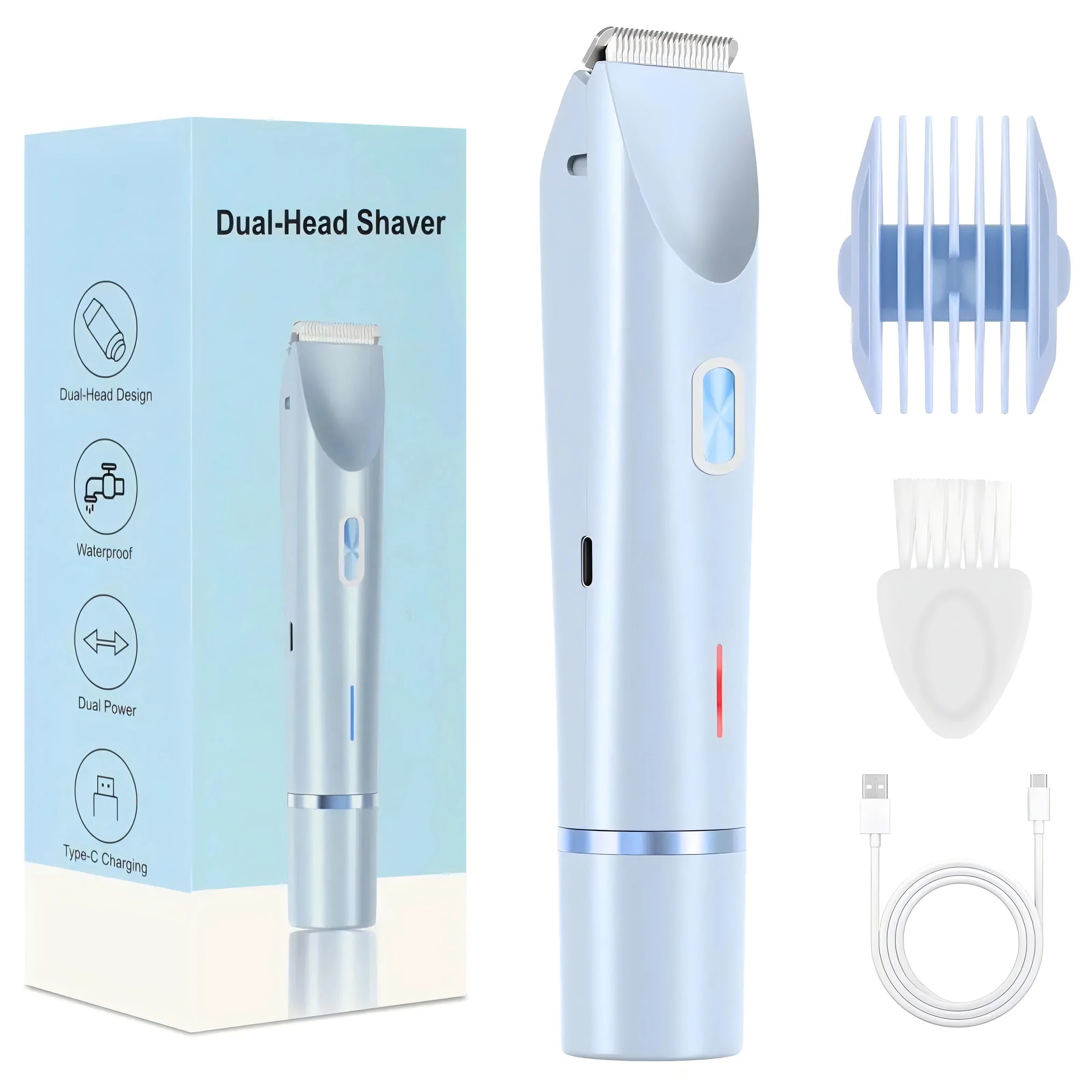 Electric Waterproof Women's Hair Shaver for Face, Bikini, and Body - 17