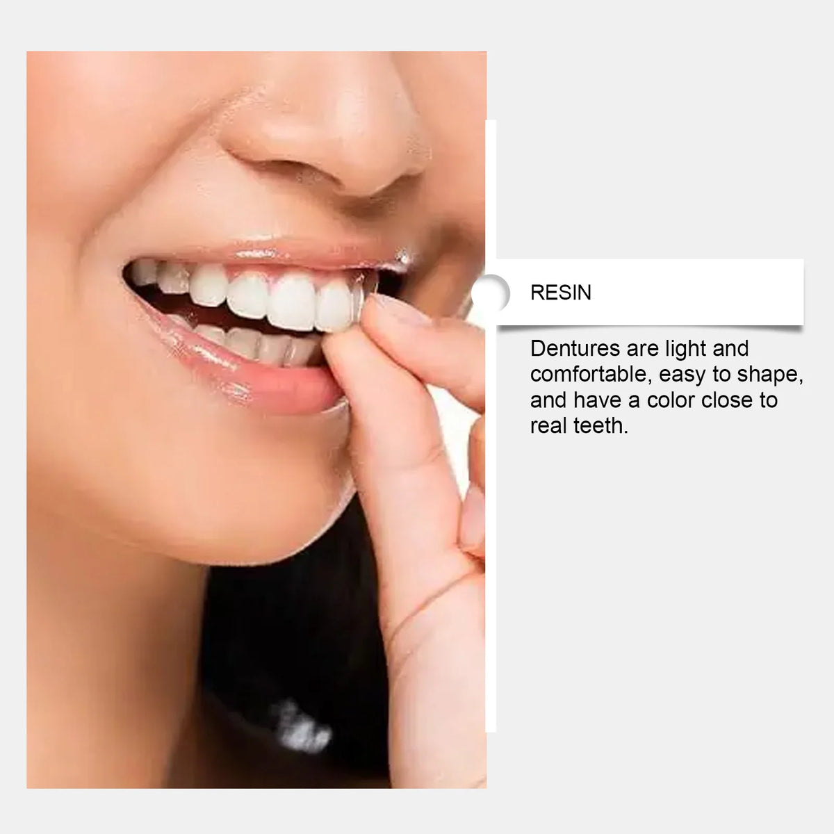 Soft Silicone Denture Kit for Tooth Gap Repair and Natural Smile Restoration