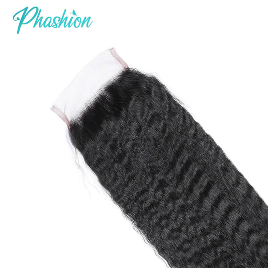 Kinky Straight Human Hair Lace Closure for Natural Styles