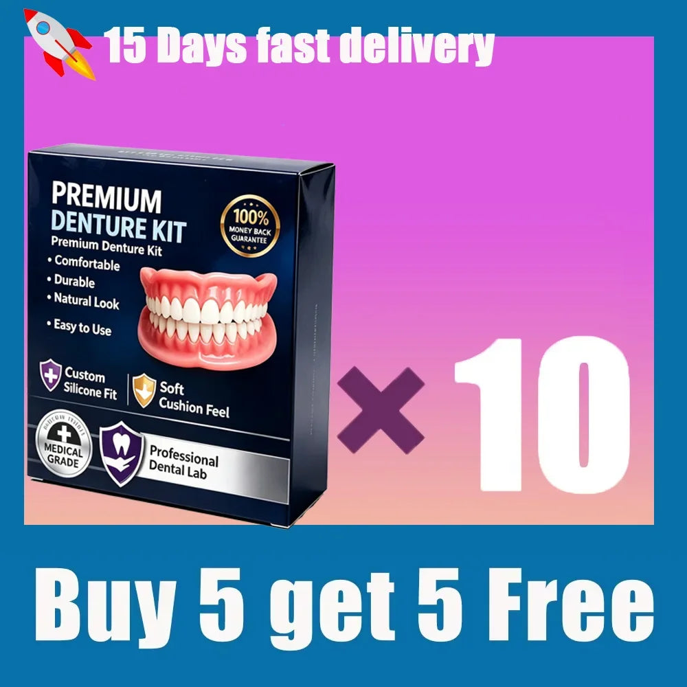 Temporary Silicone Cosmetic Teeth Kit for Natural Smile - 14
