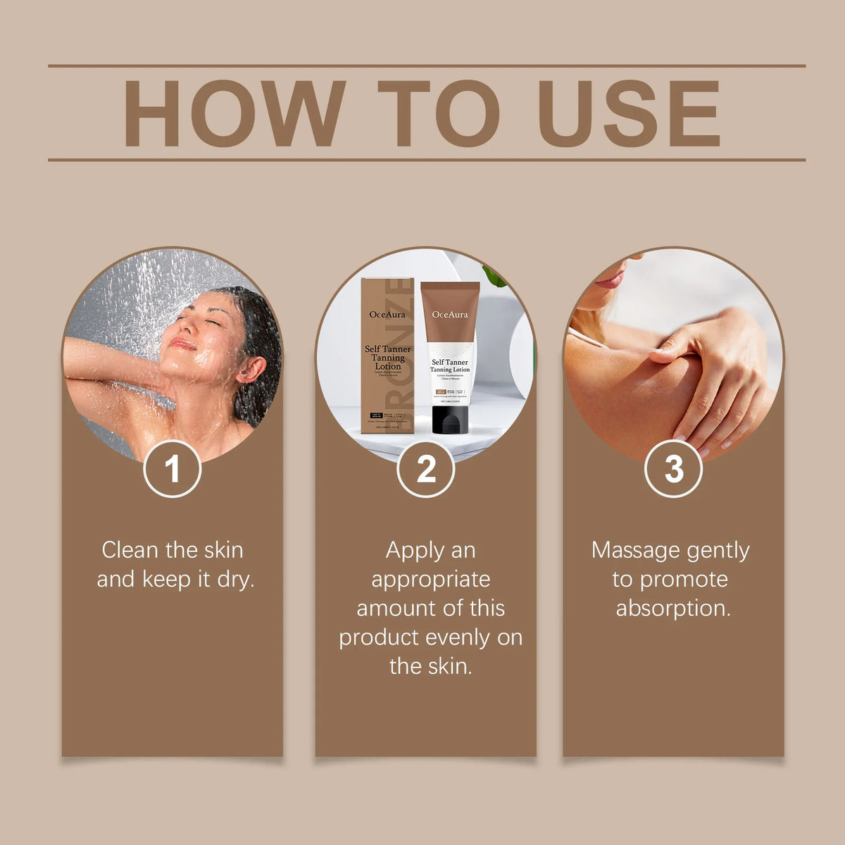Gradual Sunless Tanning Lotion for a Natural Bronze Glow