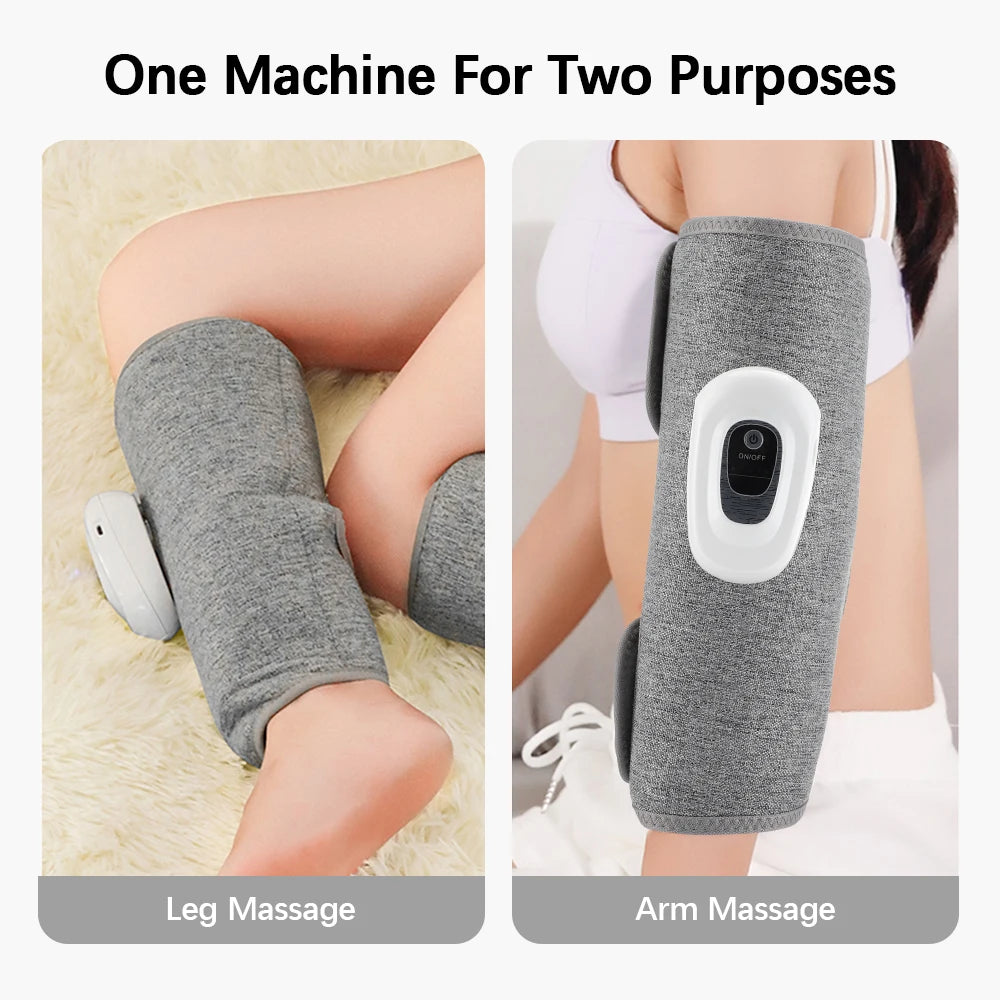 Wireless Air Compression Leg Massager for Circulation and Muscle Relief