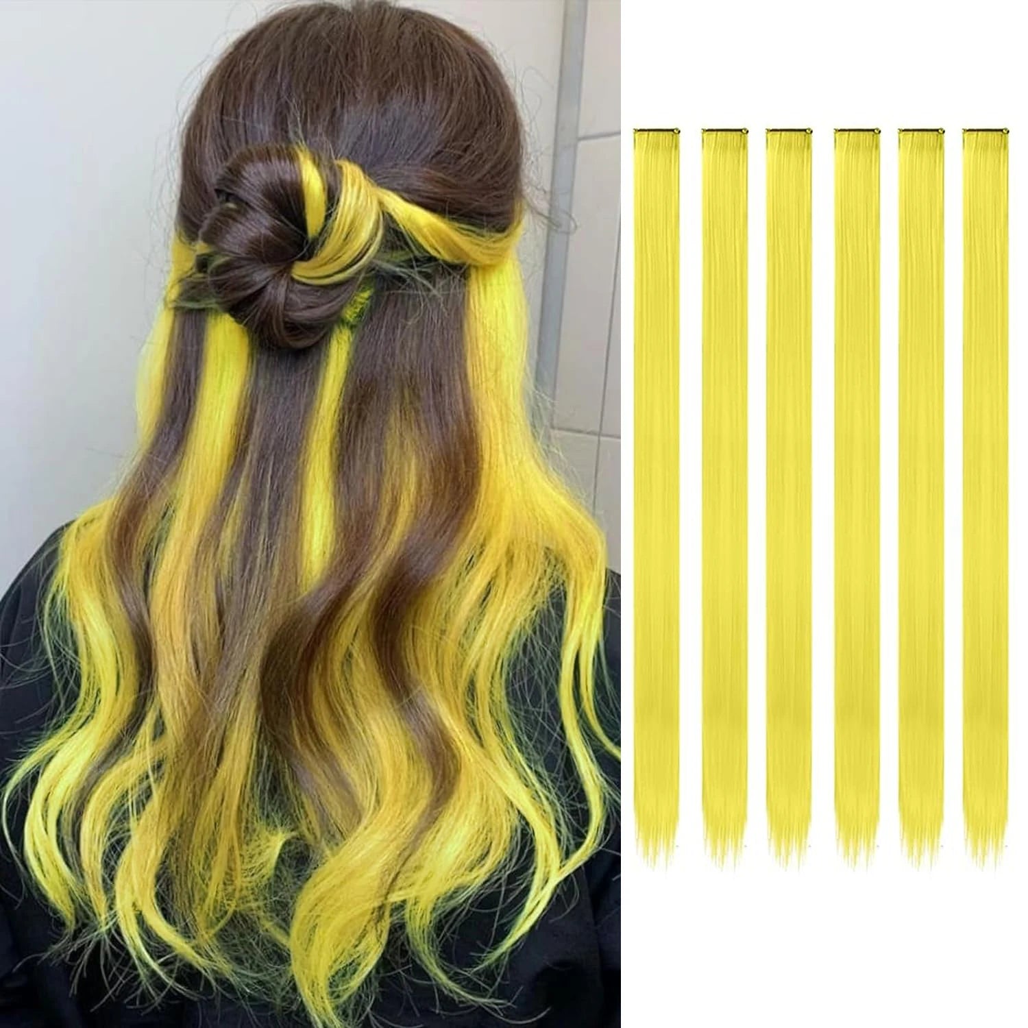 22-Inch Colored Clip-In Hair Extension Highlights - 34